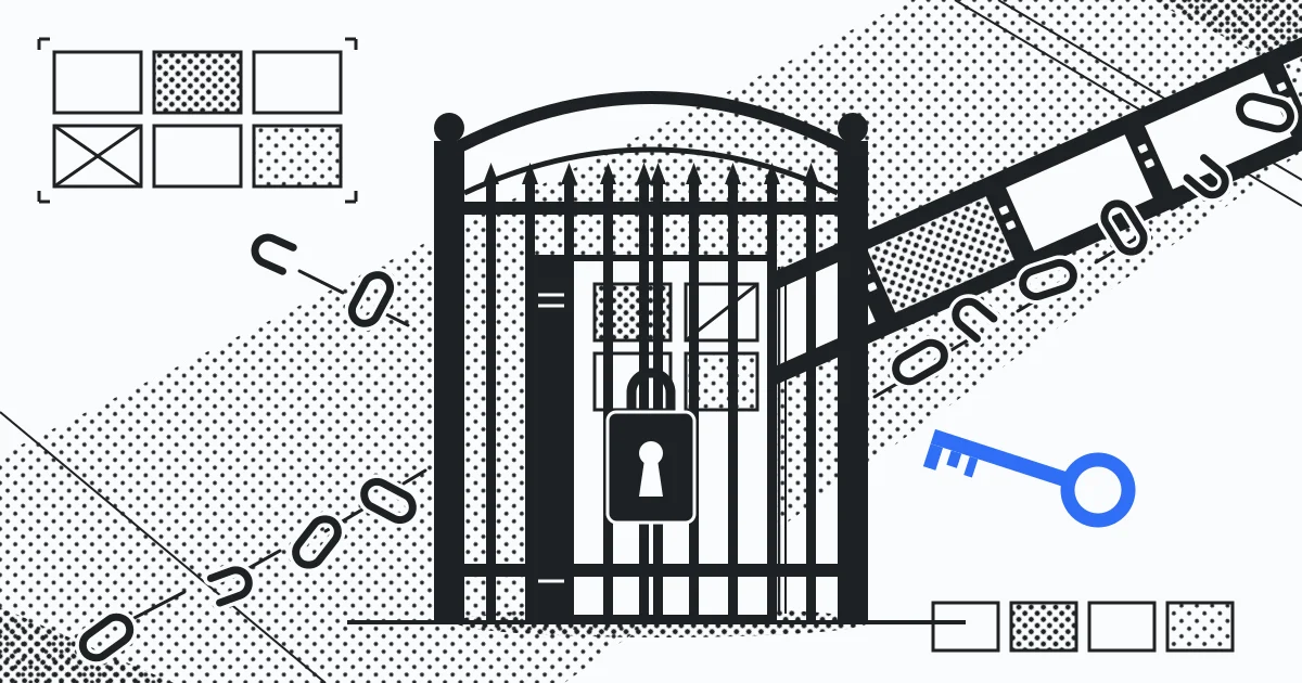 private online photo album behind a locked gate